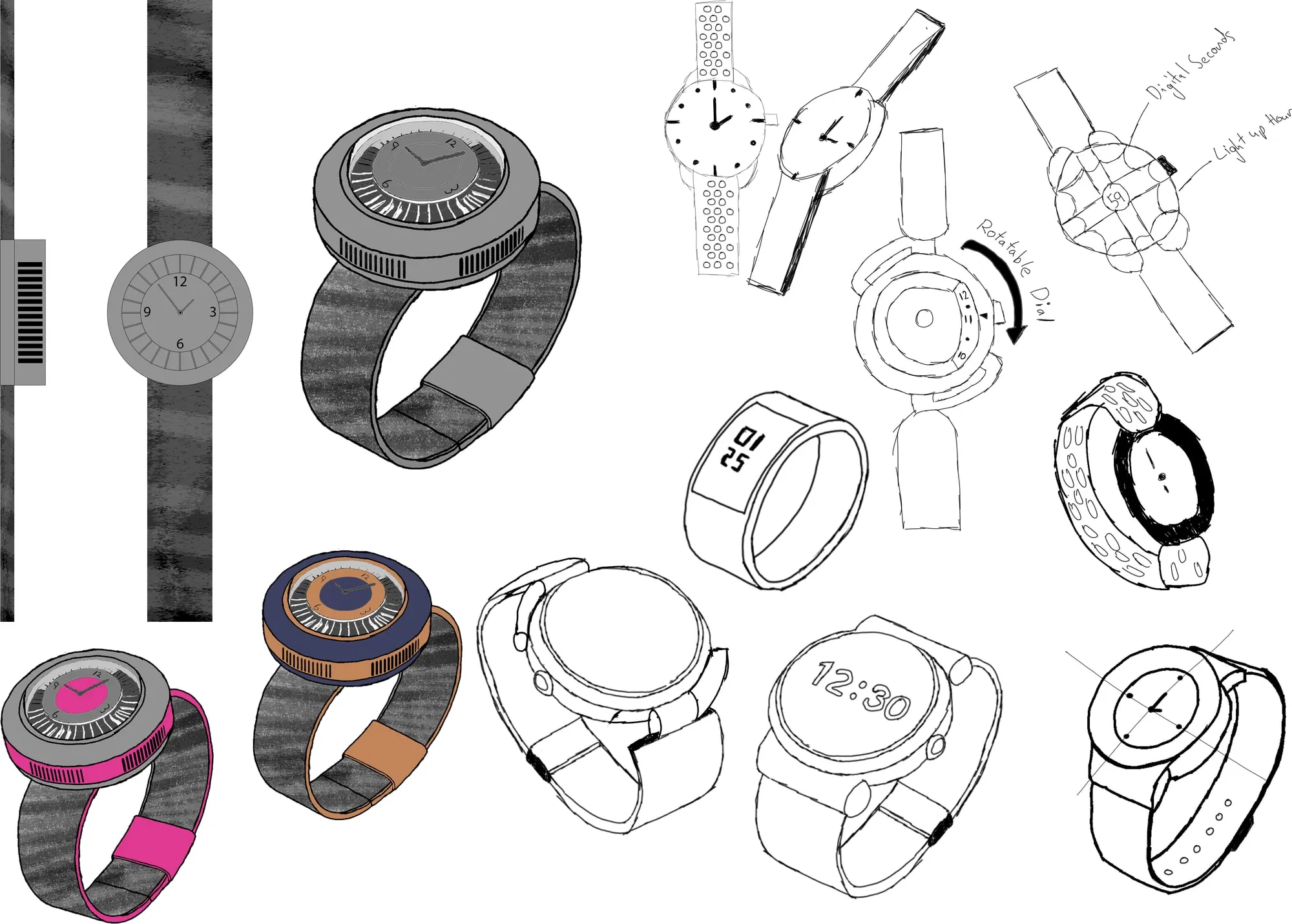 Dyson watch study, from the workshop.