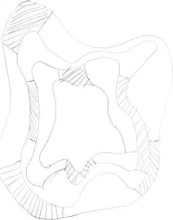 Net pattern, plan, development sketch.